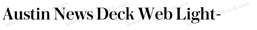 Austin News Deck Web Light字体转换